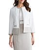Kasper Color Blocked Open Front Cardigan - Image 1