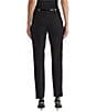 Kasper Compression High Rise Pull On Pant With Belt, Color:Black - Image 2