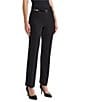 Kasper Compression High Rise Pull On Pant With Belt, Color:Black - Image 3