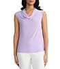 Kasper Cowl Neck Cap Sleeve Knit Blouse - Image 1
