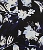 Color:Black/California Sky Multi - Image 4 - Crepe Floral Print Flare Hem Coordinating A-Line Midi Skirt