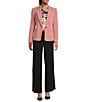 Kasper Crepe Notch Collar 1-Button Jacket, Color:Tea Rose - Image 3