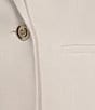 Kasper Crepe Panel Seamed One-Button Jacket, Color:Parchment - Image 5