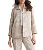 Kasper Embroidered Boxy Open Front Cardigan - Image 1