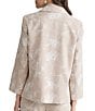 Kasper Embroidered Boxy Open Front Cardigan - Image 2
