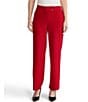 Kasper Flat Front Wide Leg Mid Rise Pants - Image 1