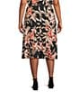 Kasper Floral Print Flared Midi Coordinating Skirt, Color:Black Multi - Image 2