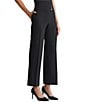 Kasper Fly Front Side Pockets Wide Leg Pants, Color:Black - Image 3