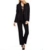 Color:Black - Image 3 - High Rise Pull-On Boot Cut Belted Pants
