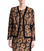 Kasper Jacquard Long Sleeve Collarless Blazer - Image 1