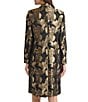 Kasper Jacquard Notch Collar Topper Jacket, Color:Gold/Black - Image 2