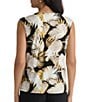 Kasper Keyhole Sleeveless Printed Blouse - Image 2