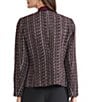 Kasper Kissing Front Jacket Tweed Trim and Front Pockets, Color:Dark Red Multi - Image 2