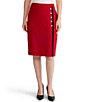 Kasper Knee Length Side Buttoned Pencil Skirt - Image 3