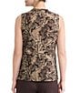 Kasper Knot Front Sleeveless Printed Blouse - Image 2