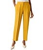 Color:Butterscotch - Image 1 - Linen Blend Elastic Back Pants