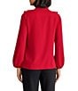 Kasper Long Sleeve Ruffle Neck Blouse - Image 4