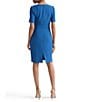 Kasper Neck Tie Sheath Knee Length Dress - Image 4