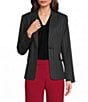 Kasper Notch Collar Long Sleeve Pinstripe Blazer - Image 1