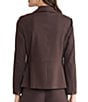 Kasper One Button Notch Collar With Waist Seam Blazer Jacket, Color:Rich Chocolate - Image 2