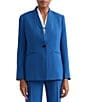 Kasper One Button Pebble Crepe Jacket - Image 1