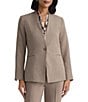 Kasper One Button Pebble Crepe Jacket - Image 1