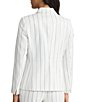 Kasper One Button Pinstripe Notch Collar Coordinating Blazer - Image 2