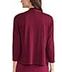 Kasper Open Front Long Sleeve Cardigan, Color:Shiraz - Image 2