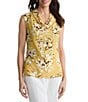 Kasper Petite Cowl Neck Printed Blouse - Image 1