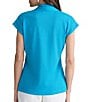 Kasper Petite Extended Sleeve Funnel Neck Blouse - Image 2