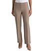 Kasper Petite Flat Front Pebble Crepe Trouser Pants - Image 1