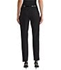 Kasper Petite High Rise Pull On Boot Leg Pant With Belt, Color:Black - Image 2