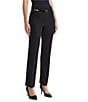 Kasper Petite High Rise Pull On Boot Leg Pant With Belt, Color:Black - Image 3