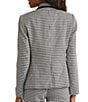 Kasper Petite Houndstooth Blazer, Color:Black/White - Image 2