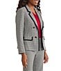 Kasper Petite Houndstooth Blazer, Color:Black/White - Image 3