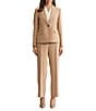 Kasper Petite One Button Crepe Blazer, Color:Soft Sand - Image 4