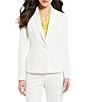 Kasper Petite Size One-Button Crepe Jacket, Color:Vanilla Ice - Image 1