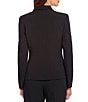 Color:Black - Image 2 - Petite Size One-Button Crepe Jacket