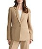 Kasper Petite One Button Linen Blend Notch Collar Jacket - Image 1