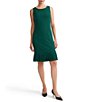 Kasper Petite Pleated Hem Crepe Sheath Midi Dress - Image 1