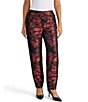 Kasper Petite Printed Jacquard Slim Fit Pants - Image 1