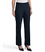 Kasper Petite Pull On Denim Compression Faux Fly Trousers - Image 1