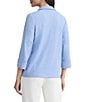 Kasper Petite Size 3/4 Sleeve Button Front Shirt With Split Cuff - Image 2