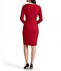 Kasper Petite Size 3/4 Sleeve Twist Front Sheath Dress - Image 2