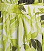 Kasper Petite Size Chiffon Sleeveless Boat Neck Tropical Tiered Dress, Color:Kiwi Multi - Image 3