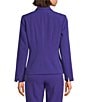 Kasper Petite Size Crepe Panel Seamed One-Button Jacket, Color:Regal Purple - Image 2