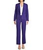 Kasper Petite Size Crepe Panel Seamed One-Button Jacket, Color:Regal Purple - Image 3