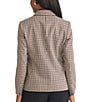 Kasper Petite Size one Button Notch Collar Houndstooth Jacket, Color:Toffee Multi - Image 2