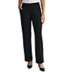Kasper Petite Size Pull On Faux Fly Front Scuba Crepe Trouser Pants - Image 1