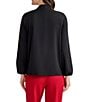 Kasper Petite Size Ruffle Front Long Sleeve Georgette Blouse - Image 2